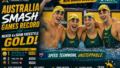 Australia Smash Games Record for Mixed 4x100m Freestyle Gold
