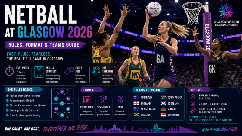 Netball at Glasgow 2026: Rules, Format & Teams Guide