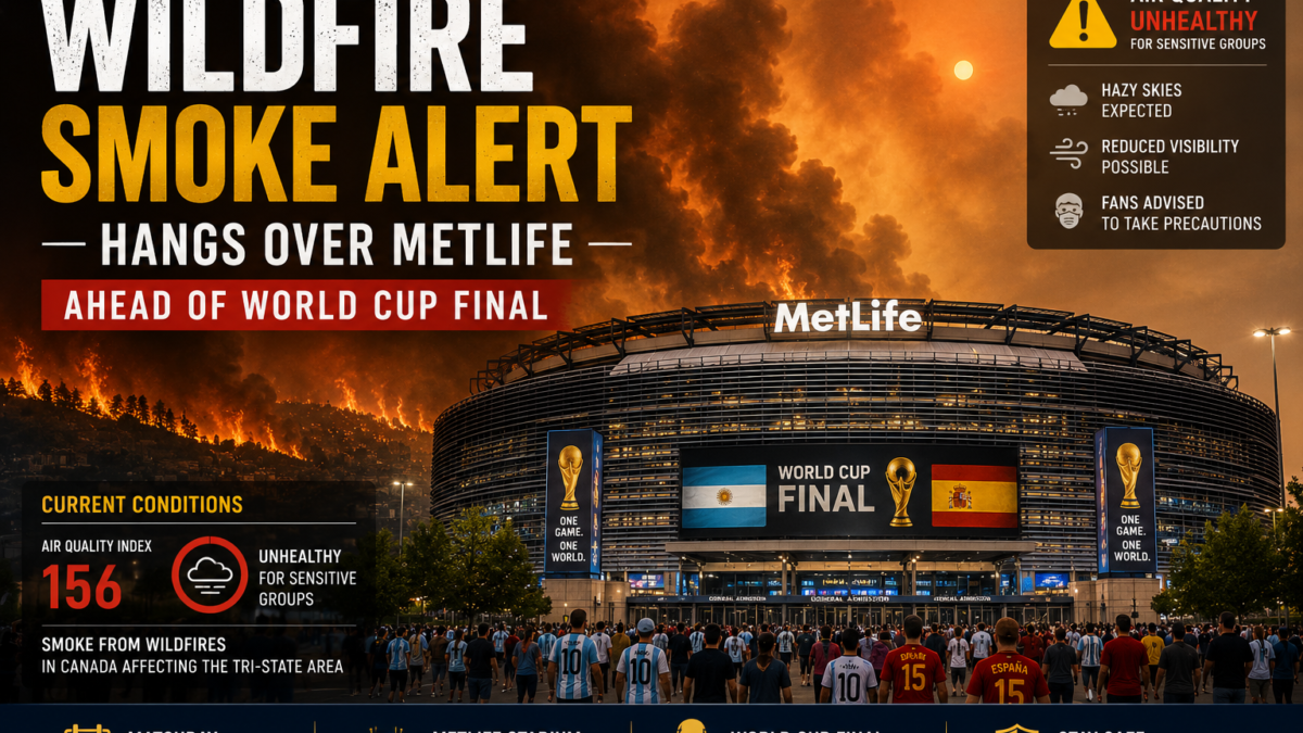 Wildfire Smoke Alert Hangs Over MetLife Ahead of World Cup Final